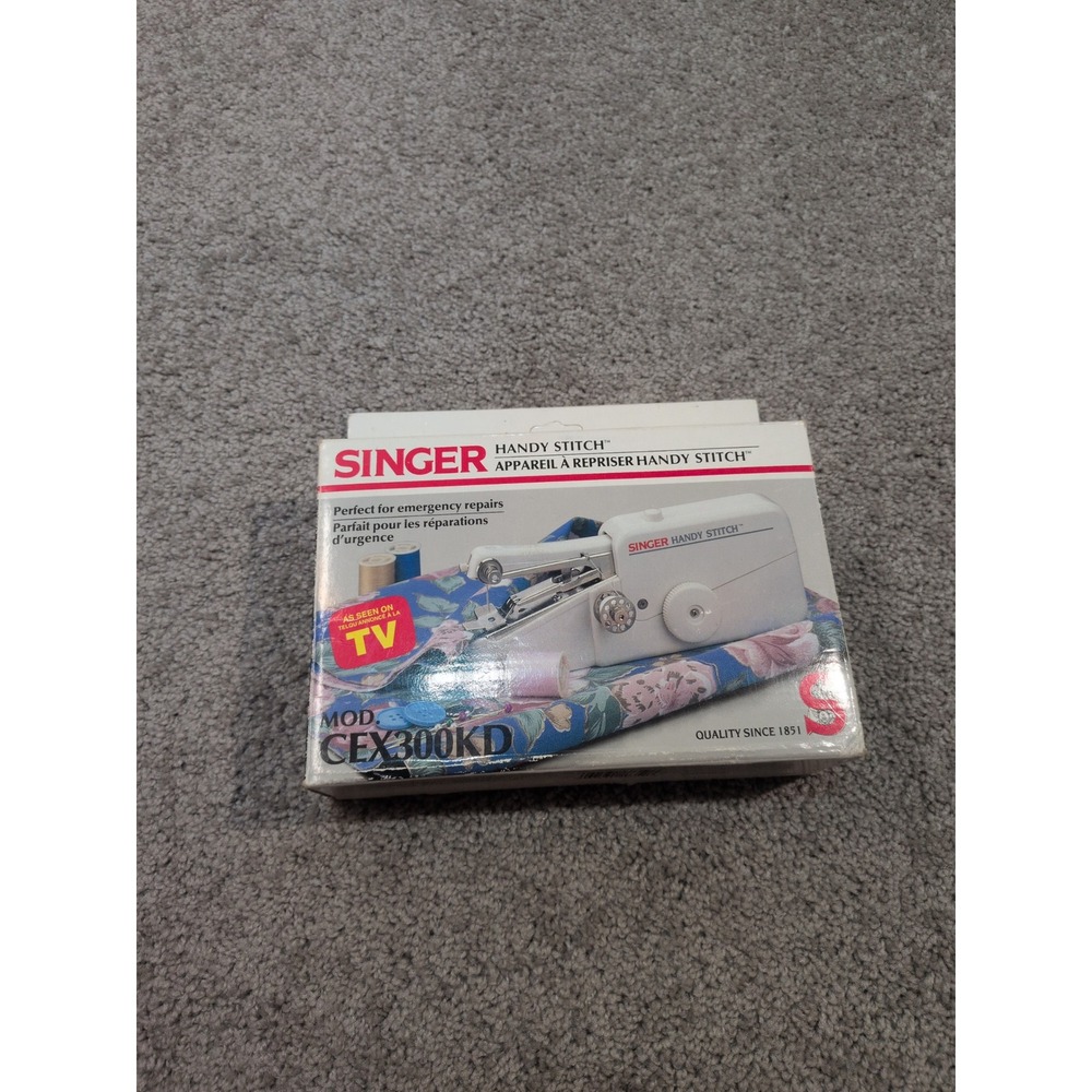 Singer Handy Stitch Handheld Sewing Machine White Portable CEX300KD New Box
